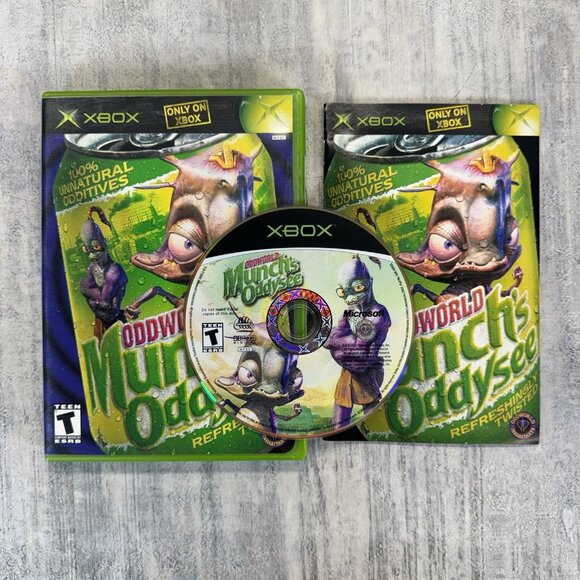 Oddworld Munch’s Oddysee + Manual - Xbox Original - Tested & Working Complete - Picture 1 of 4